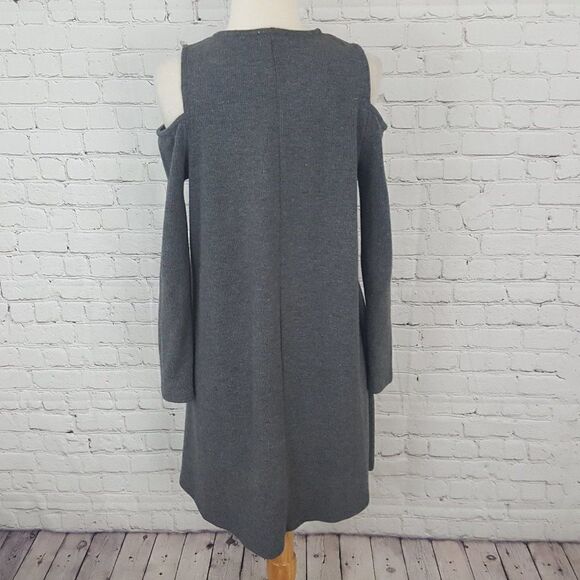 HAYDEN - LA Ribbed Cold Shoulder A-Line Dress S - Picture 4 of 5